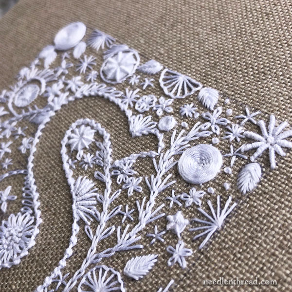 Voided Monogram in Color & Whitework