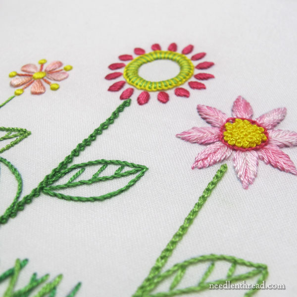 Spring Variety Ready-to-Stitch Towel Set for hand embroidery
