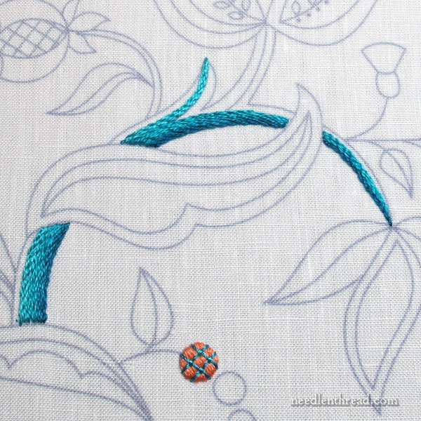 Jacobean Sea Embroidery Project: Troubleshooting the Stem