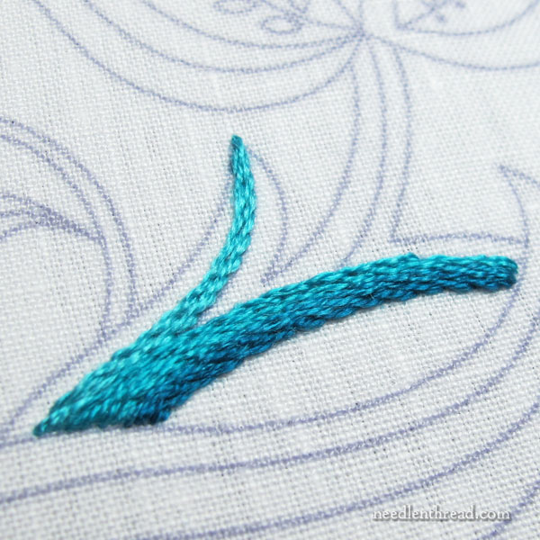 Jacobean Sea Embroidery Project: Troubleshooting the Stem
