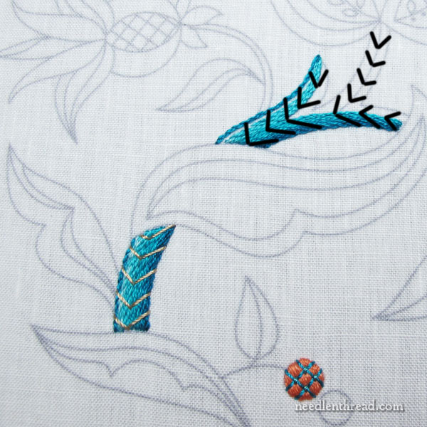 Jacobean Sea Embroidery Project: Troubleshooting the Stem