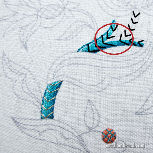 Jacobean Sea Embroidery Project: Troubleshooting the Stem