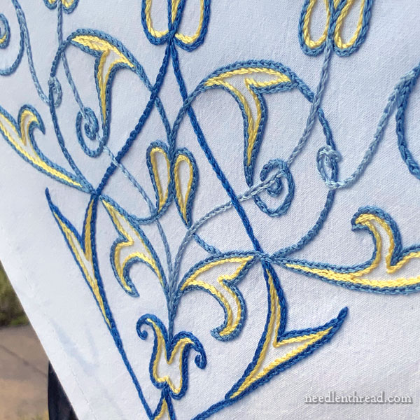 Embroidered Scroll Designs: Stitches, Colors, and Tips