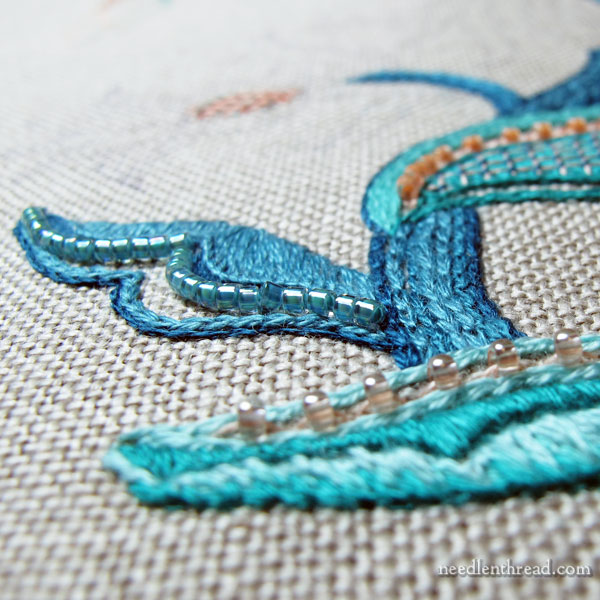 Jacobean embroidery design - project progress