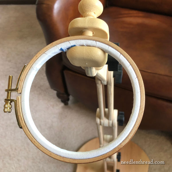 Nurge floor stand for embroidery hoops - review