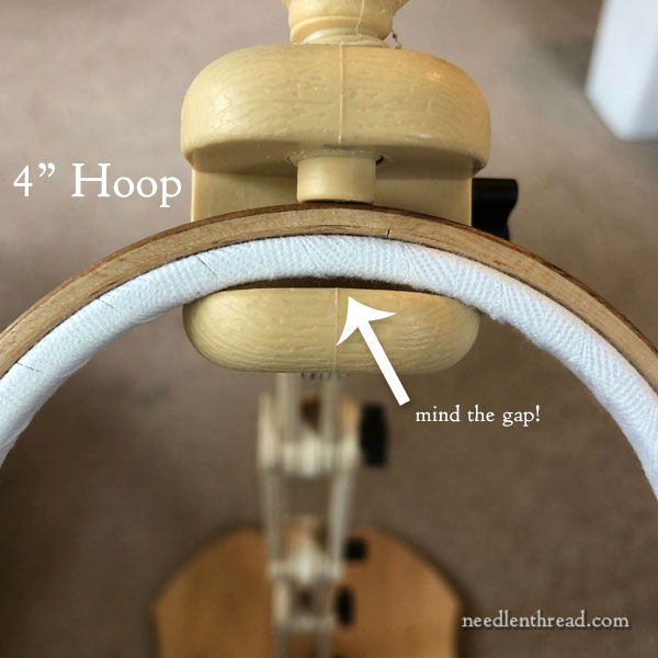 Nurge Adjustable Embroidery Table Stand and Embroidery Hoop Small-Medium ,  Cross Stitch Hoop Stand, Embroidery Hoop Holder. Hand Polished Natural Wood