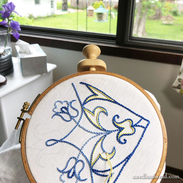 Nurge floor stand for embroidery hoops - review