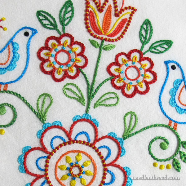 Tulips & Tweets Folk-Inspired Embroidery Designs
