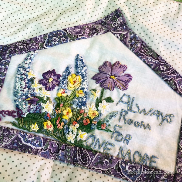 Thank You Quilt with embroidered squares