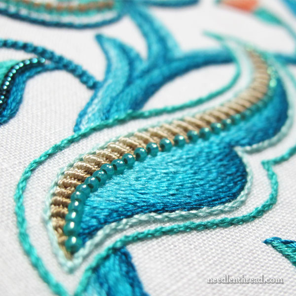 Jacobean Sea embroidery project