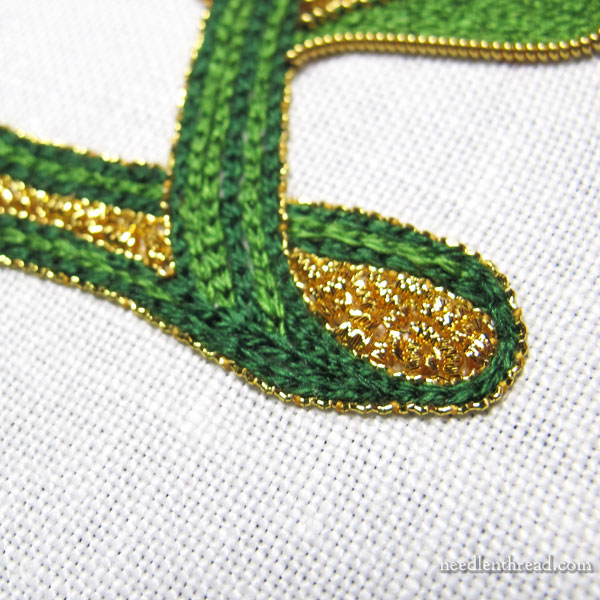 Beginner silk & goldwork embroidery rose