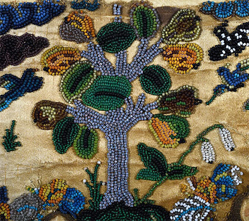 17th century bead embroidery auction
