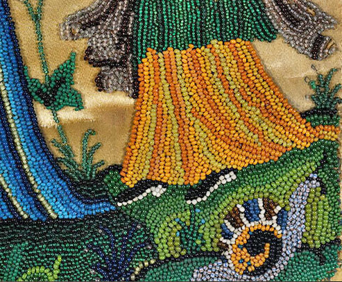 17th century bead embroidery auction