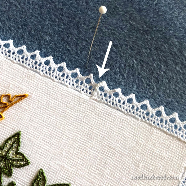 Hand Embroidered Communion Pall - IHS - by Mary Corbet