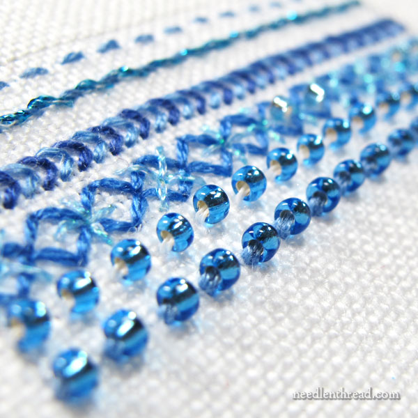 Embroidery with beads - what threads to use