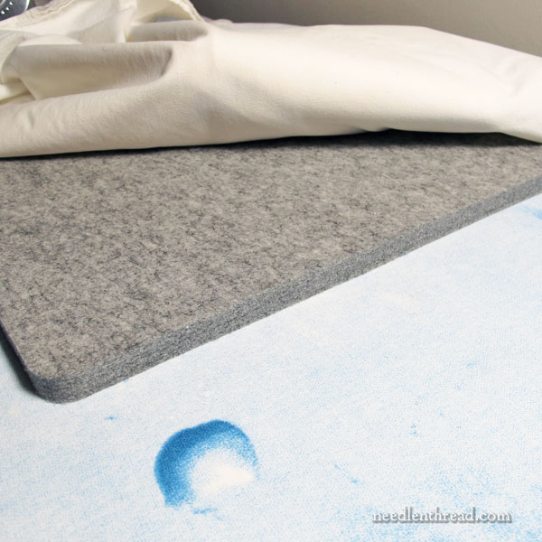 Ironing Hand Embroidered household linens, felt mat