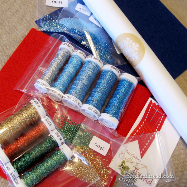 Mini Sampler Christmas Stocking Ornaments from Needle 'n Thread