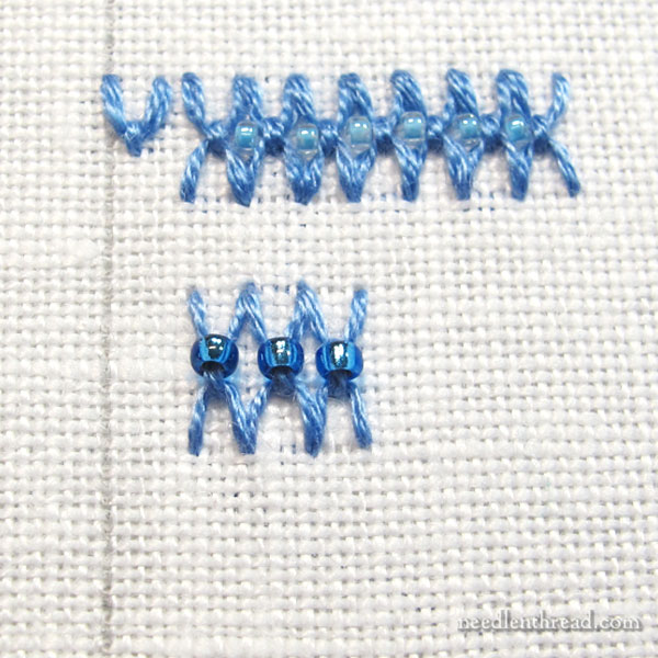 Stitch Fun Tutorial: Beaded Fly Stitch Variations