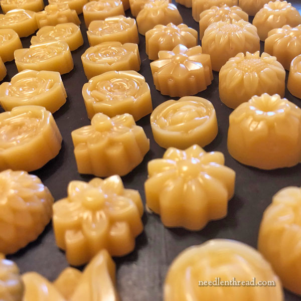 Preparing Beeswax for Goldwork Threads