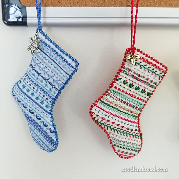 Cross Stitch Crochet Christmas Stocking