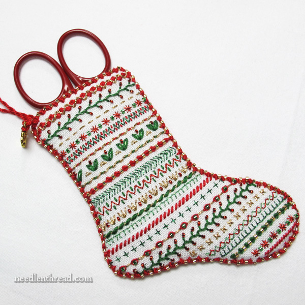 Mini Sampler Christmas Stocking ornament kit