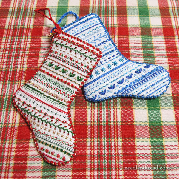 Mini Sampler Christmas Stocking ornament kit