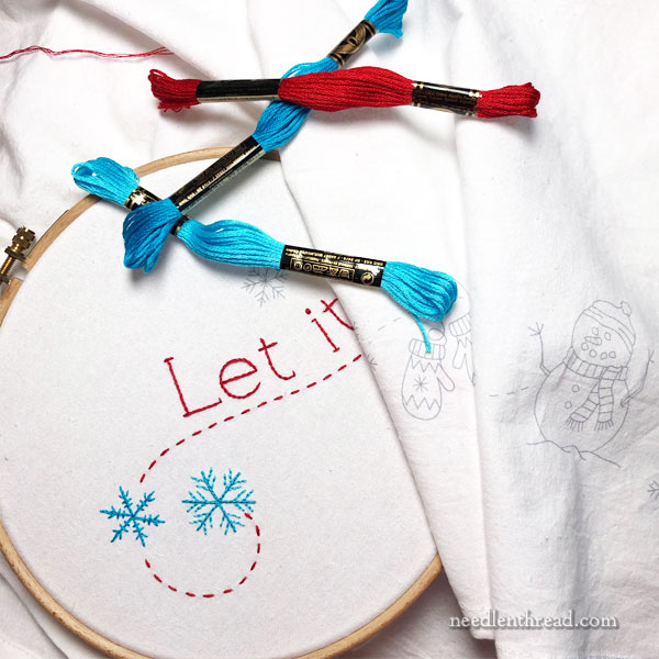 Let it Snow ready to stitch