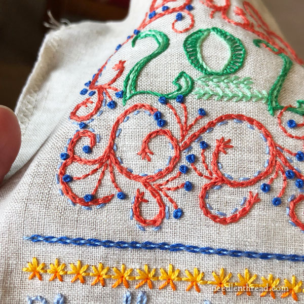 Stitch Fun 2021 band sampler