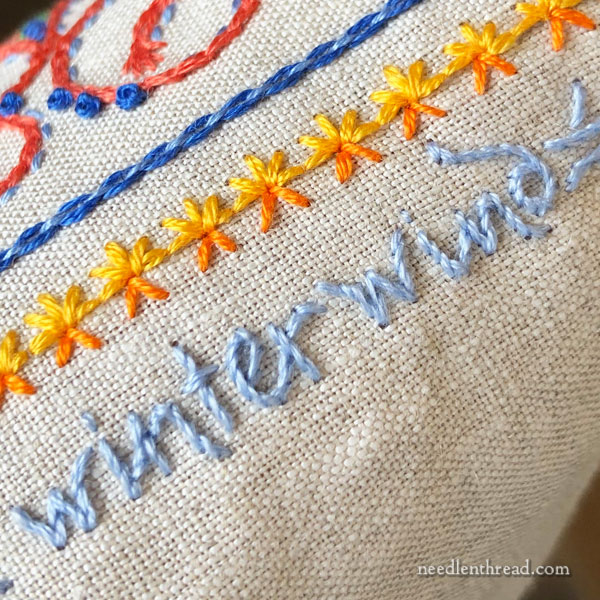 Stitch Fun 2021 band sampler