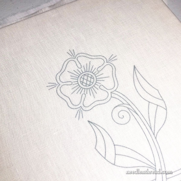 Goldwork Rose Embroidery Design