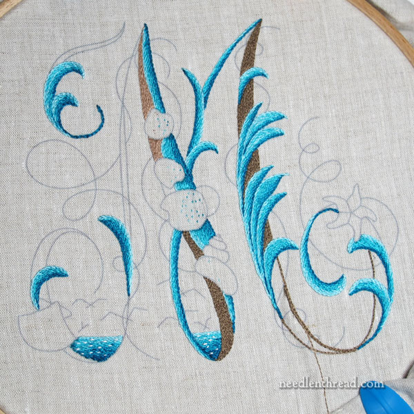 Sea to Stitch Monogram M: color selections