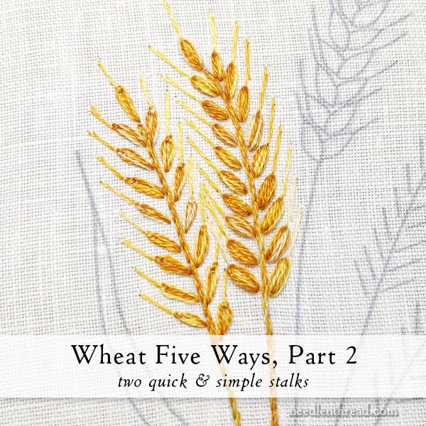 How to embroider wheat five different ways