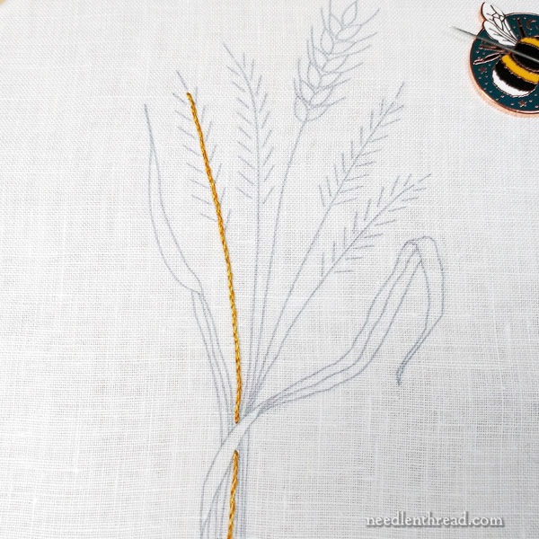 How to embroider wheat five different ways