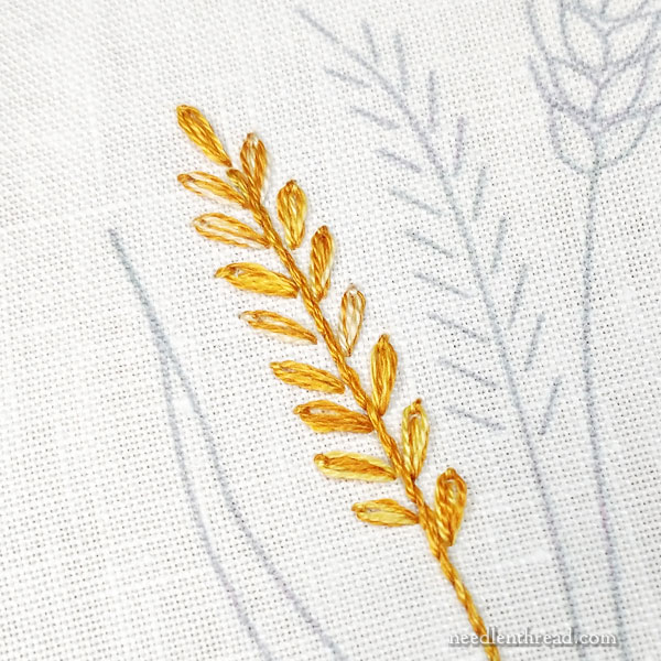 How to embroider wheat five different ways