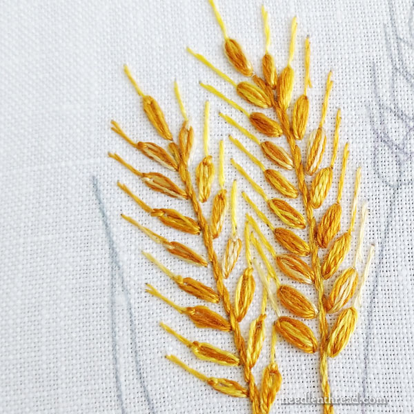 How to embroider wheat five different ways