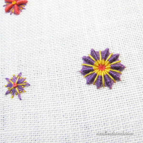Little Embroidered Bits - isolated floral elements