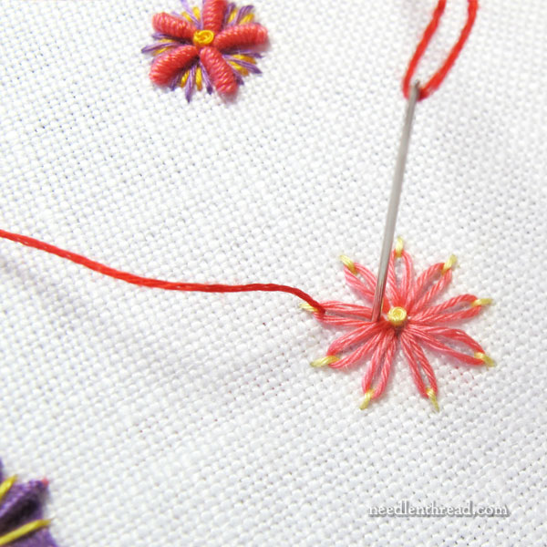 Little Embroidered Bits - isolated floral elements