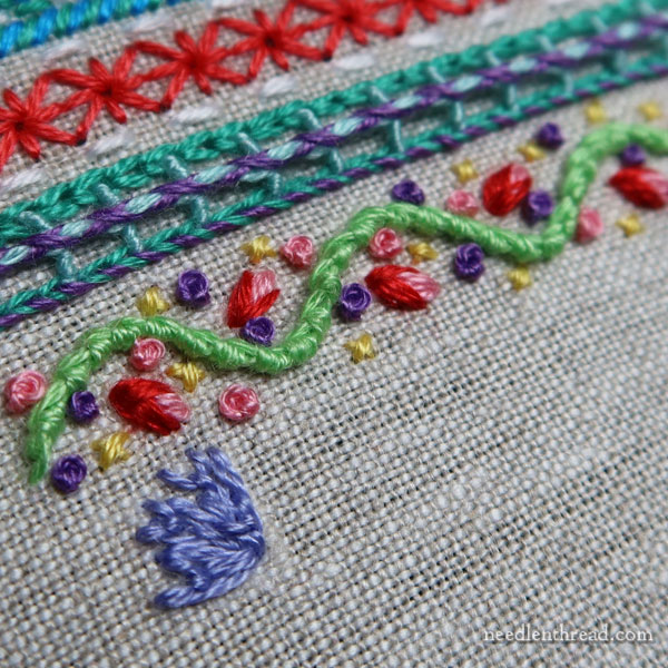 Stitch Fun 2021 embroidered sampler