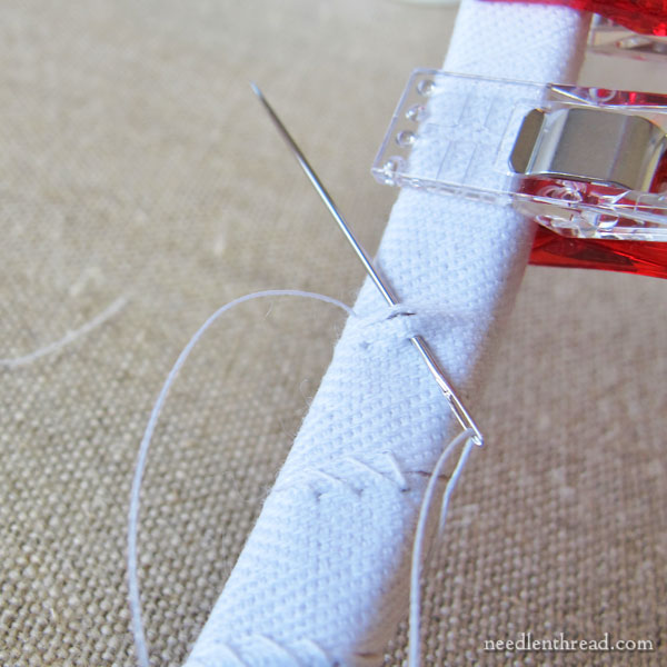 Square round embroidery hoop - tips and binding the hoop