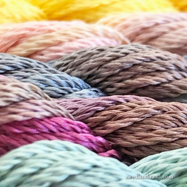 Chameleon overdyed hand embroidery threads