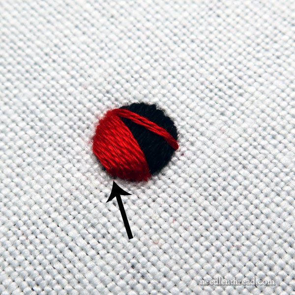 How to Embroider a Ladybug