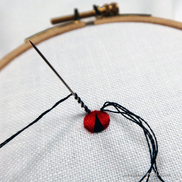 How to Embroider a Ladybug