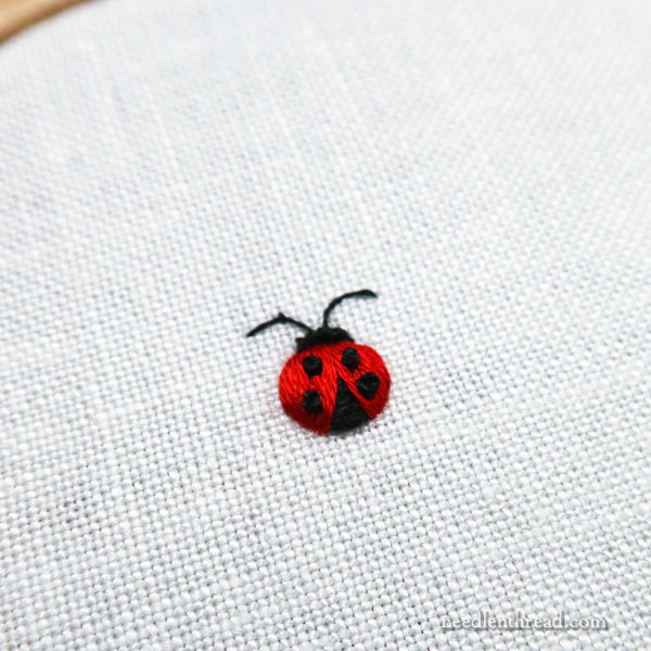 How to Embroider a Ladybug