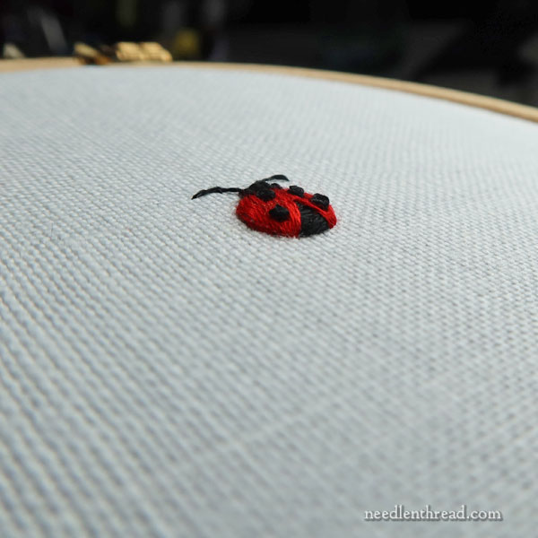 How to Embroider a Ladybug