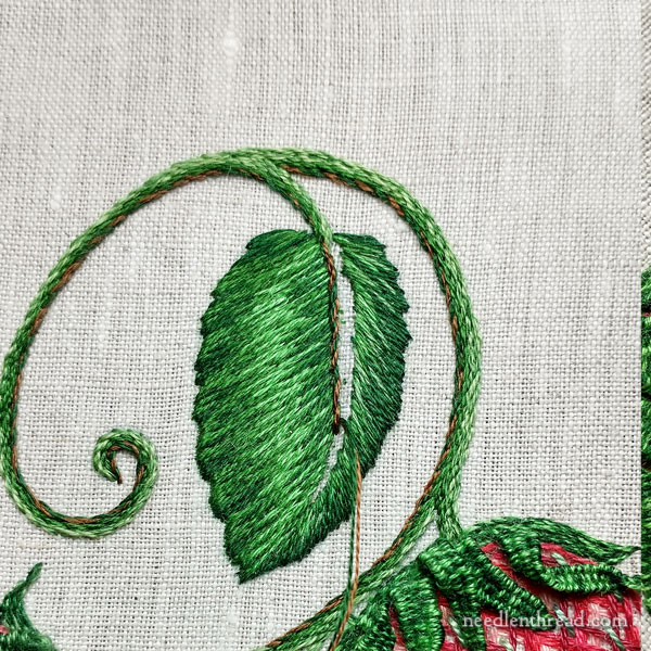 How to Embroider Strawberries - Completed