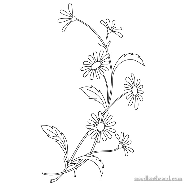 How to Embroidery Daisies: Design and Materials