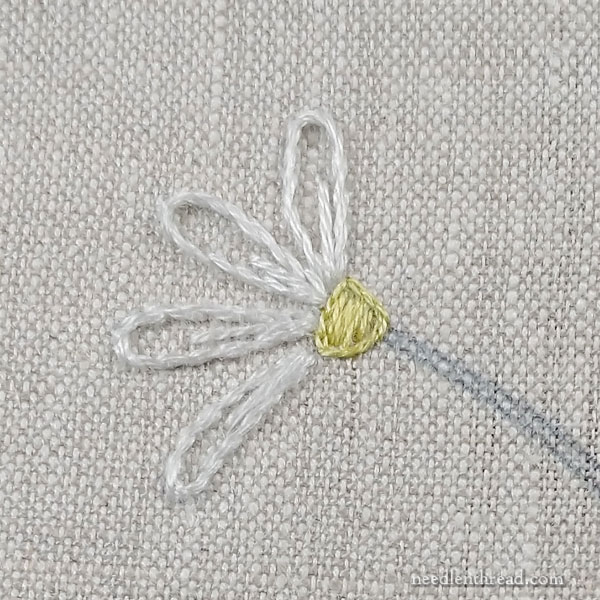 How to Embroider Daisies Part 2: Simple Petals & Stem