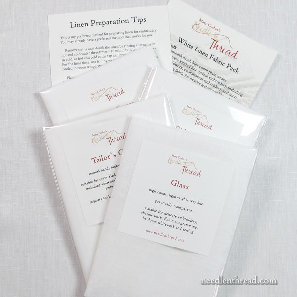 White Linen Sampler Pack for Embroidery