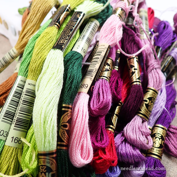 Choosing colors for embroidery projects