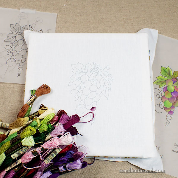 How to Embroider Grapes